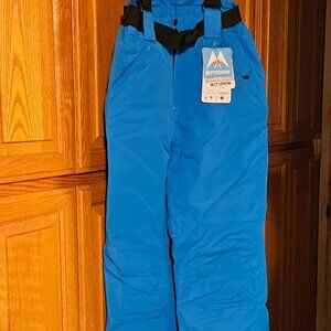 MUTUSNOW Women’s  Blue Ski Snowboard Waterproof Insulated Bib Pants